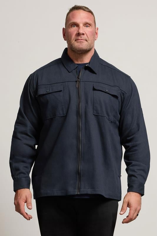 Men's  D555 Big & Tall Navy Blue Shacket