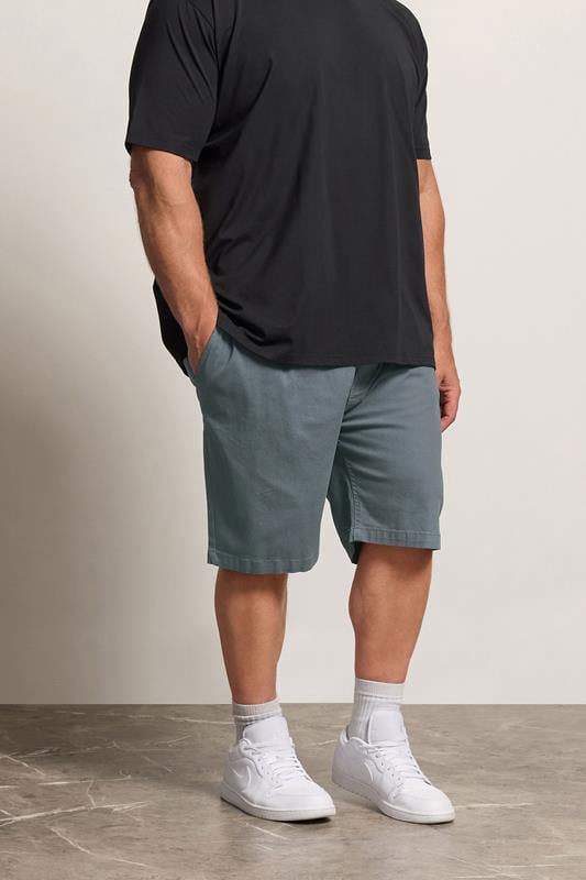  D555 Big & Tall Grey Stretch Shorts