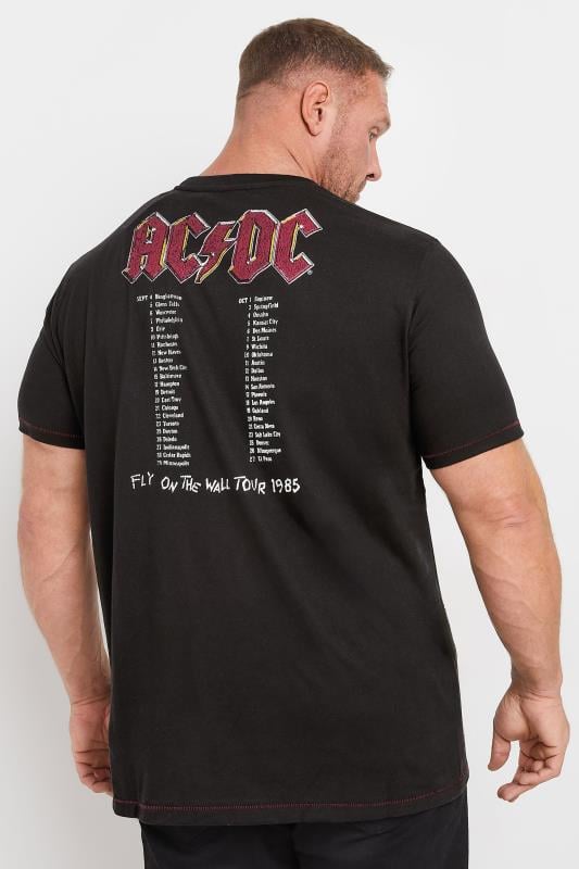 D555 Big & Tall Black 'ACDC' Logo Graphic T-Shirt | BadRhino 2