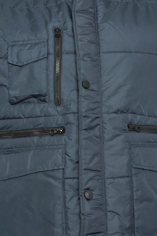 KAM Big & Tall Navy Blue Military Multi Pocket Gilet | BadRhino 4