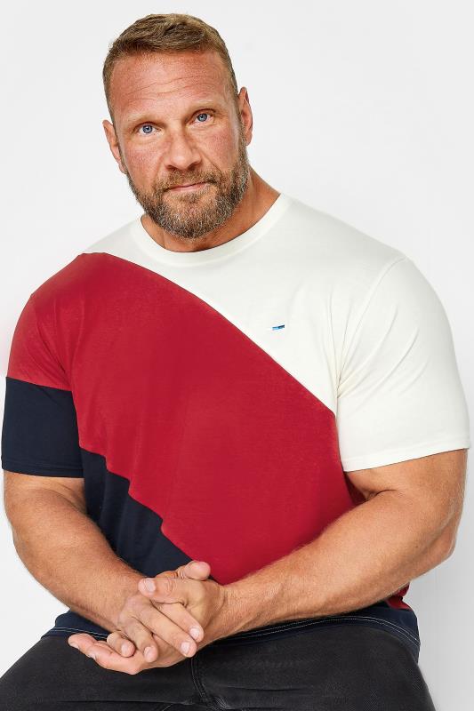 Men's  BadRhino Big & Tall Red Diagonal Stripe T-Shirt