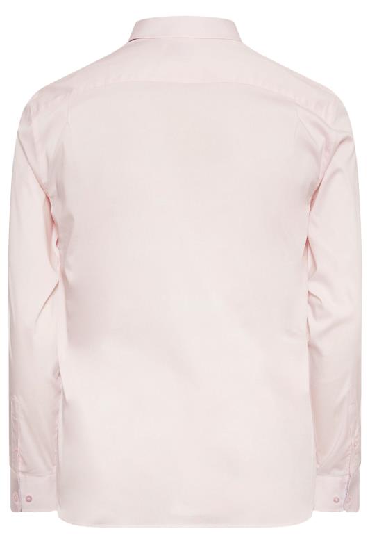 BadRhino Tailoring Big & Tall Pink Premium Long Sleeve Formal Shirt | BadRhino 4