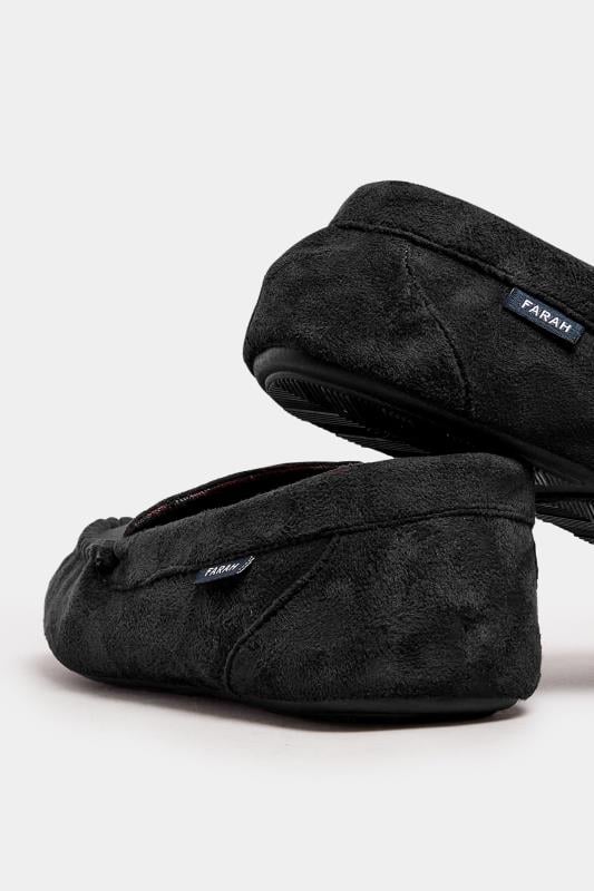 FARAH Black Checked Moccasin Slippers | BadRhino 4