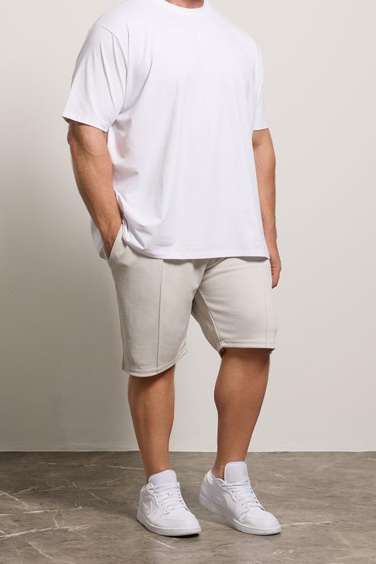  D555 Big & Tall Stone Brown Pique Pinstripe Shorts