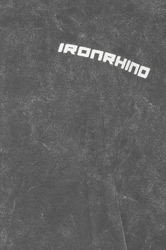 IronRhino Big & Tall Grey 'IronRhino Sport' Acid Wash T-Shirt | BadRhino 3