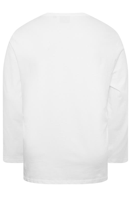 LYLE & SCOTT Big & Tall White Long Sleeve T-Shirt | BadRhino 4