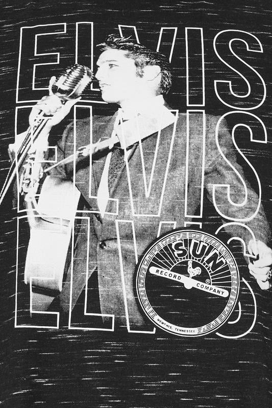 D555 Big & Tall Black Elvis Presley Graphic T-Shirt | BadRhino 3