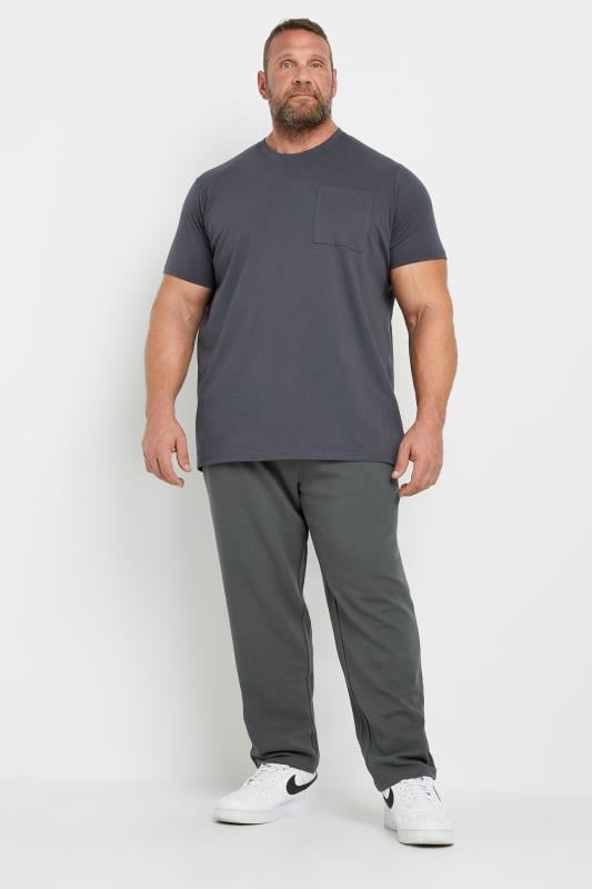 STUDIO A Big & Tall Dark Grey Joggers | BadRhino 2