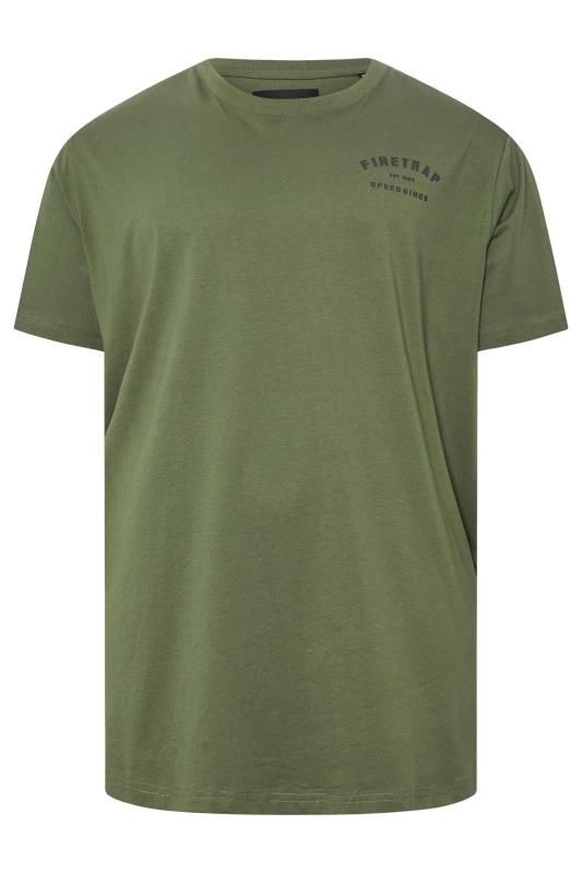 FIRETRAP Big & Tall Khaki Green Loyd V2 T-Shirt | BadRhino 4