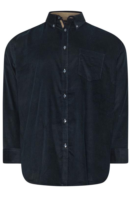 KAM Big & Tall Navy Blue Corduroy Shirt | BadRhino 1