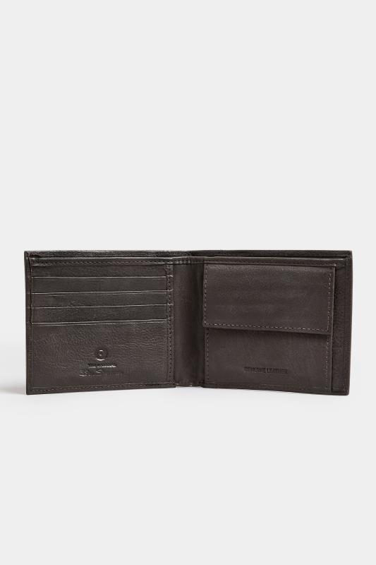 BEN SHERMAN Brown Leather Bi-Fold Wallet 2