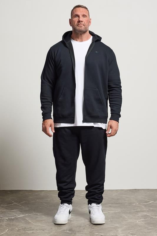 BadRhino Big & Tall Navy Blue Zip Through Hoodie | BadRhino 2