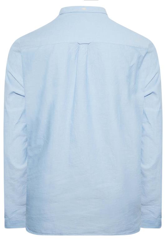 LYLE & SCOTT Big & Tall Blue Oxford Shirt | BadRhino 4