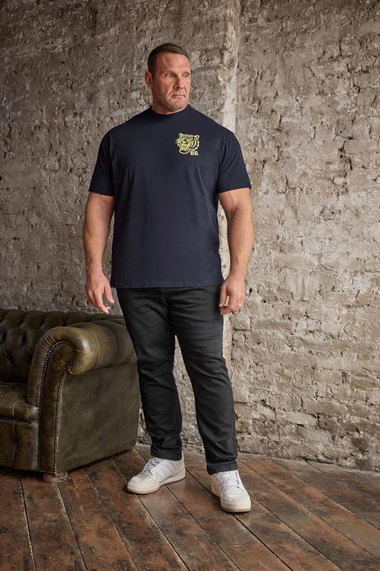 Men's  BadRhino Big & Tall Navy Blue Tiger Graphic T-Shirt