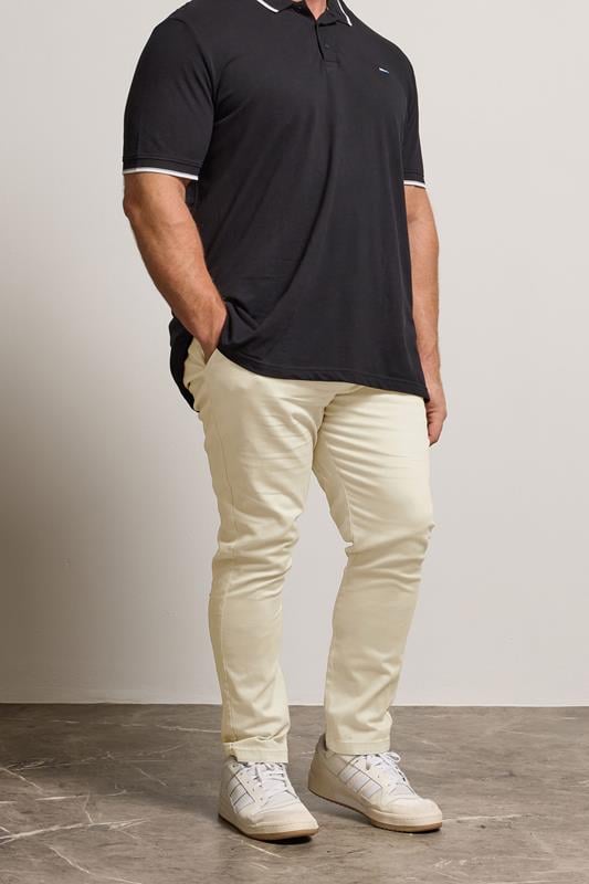 Men's  BadRhino Big & Tall Beige Brown Stretch Chinos