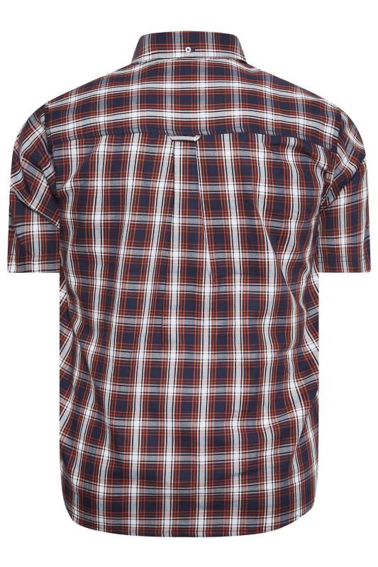 BadRhino Big & Tall Red Short Sleeve Check Shirt | BadRhino 4