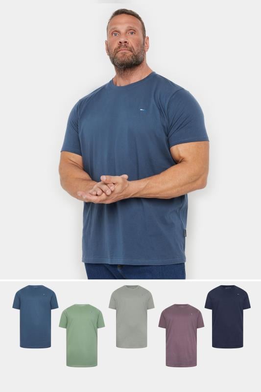 Men's  BadRhino Big & Tall 5 PACK Blue & Green Core T-Shirts