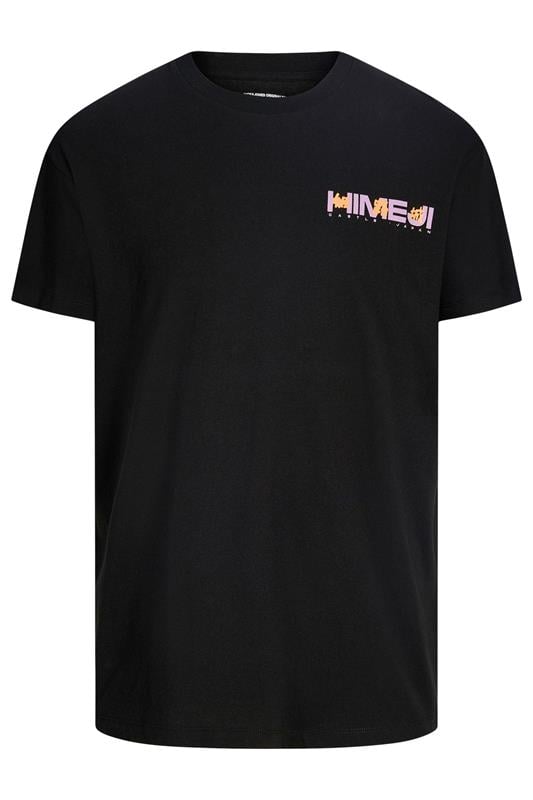 Men's  JACK & JONES Big & Tall Black Japanese Graphic T-Shirt