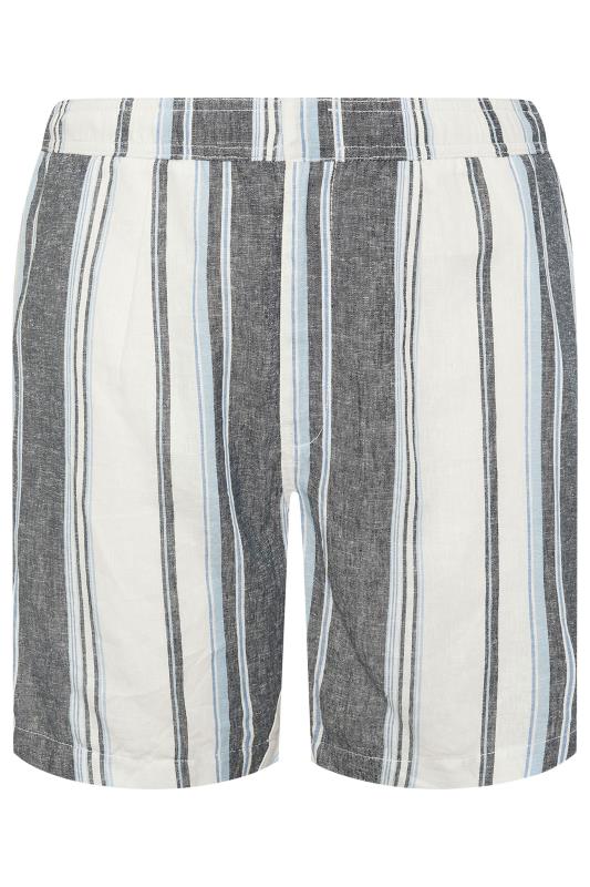 BadRhino Big & Tall Blue Striped Linen Shorts | BadRhino 5