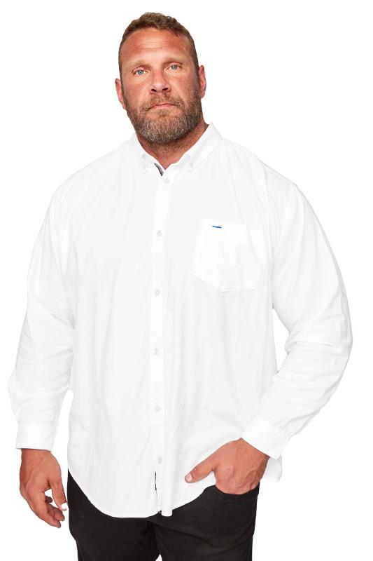 BadRhino White Essential Long Sleeve Oxford Shirt | BadRhino 5