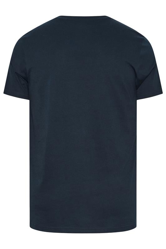 BadRhino Big & Tall Navy Blue V-Neck T-Shirt 6