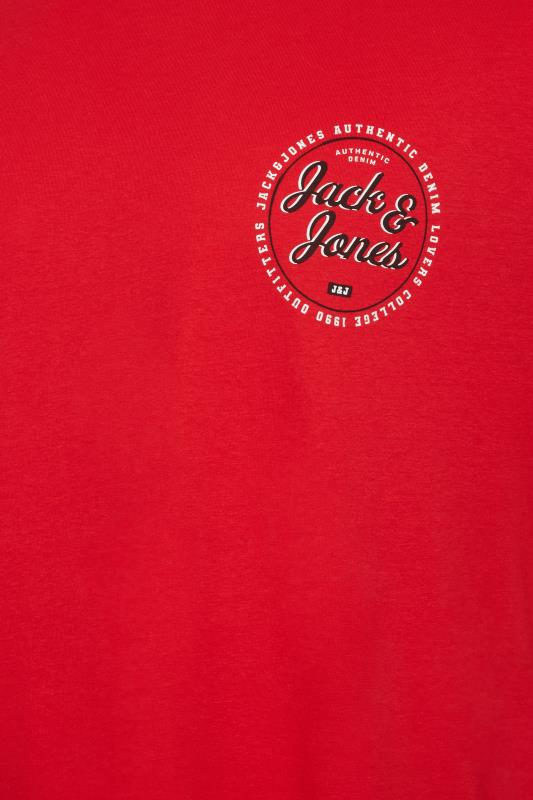 JACK & JONES Big & Tall Navy & Red 3 Pack T-Shirts | BadRhino 4
