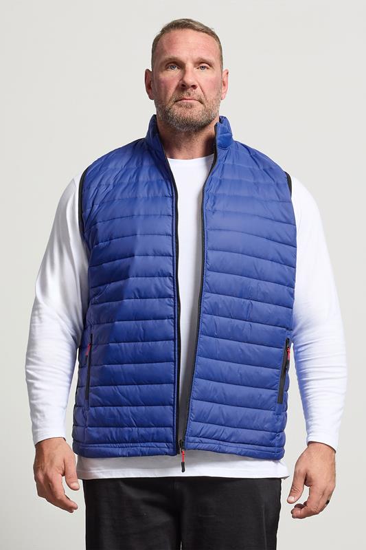 KAM Big & Tall Royal Blue Puffer Gilet | BadRhino 2