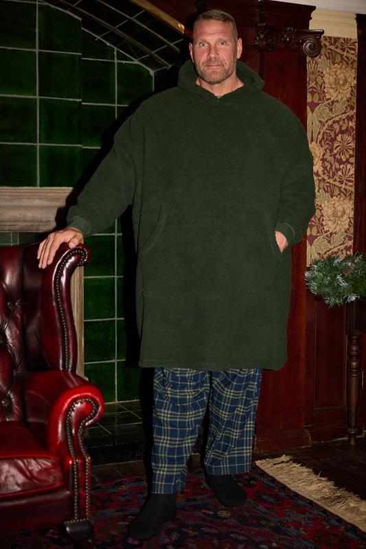 BadRhino Big & Tall Dark Green Blanket Hoodie | BadRhino 1