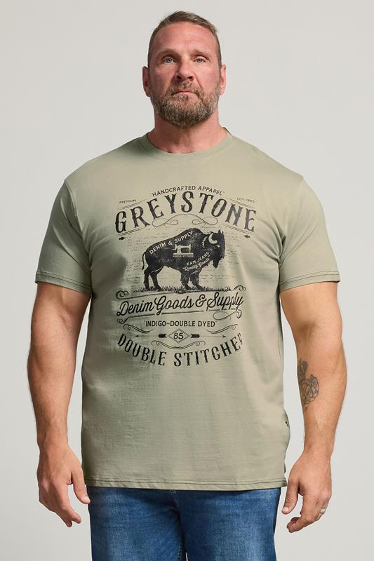  KAM Big & Tall Grey 'Greystone' Graphic Print T-Shirt