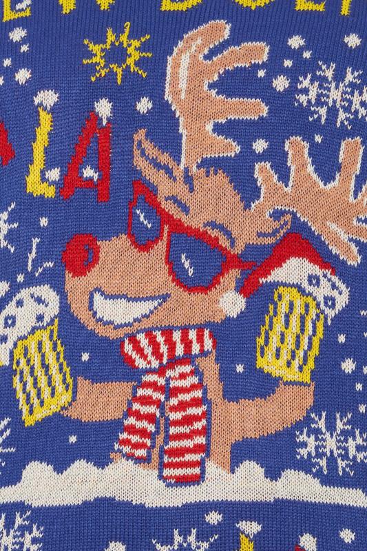 BadRhino Blue 'Brew Dolph' Graphic Christmas Knitted Jumper | BadRhino 3