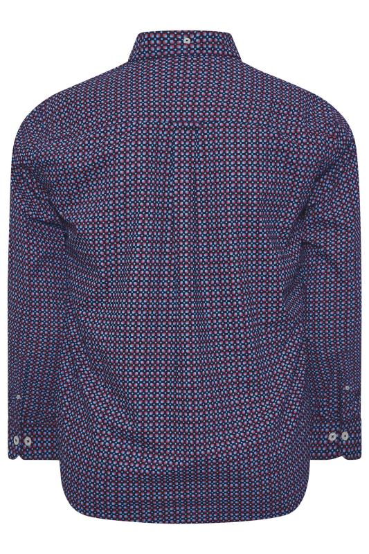 BadRhino Big & Tall Navy Geometric Print Party Shirt | BadRhino 4