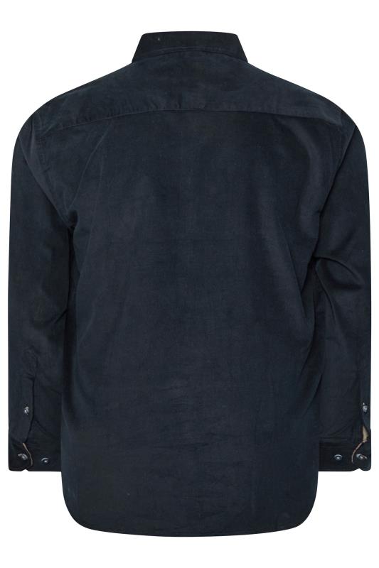 KAM Big & Tall Navy Blue Corduroy Shirt | BadRhino 2