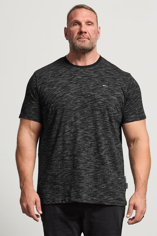 Men's  BadRhino Big & Tall Black Injected Slub T-Shirt
