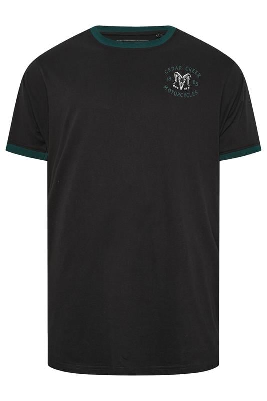 KAM Big & Tall Black 'Cedar Creek' Reverse T-Shirt | BadRhino 4