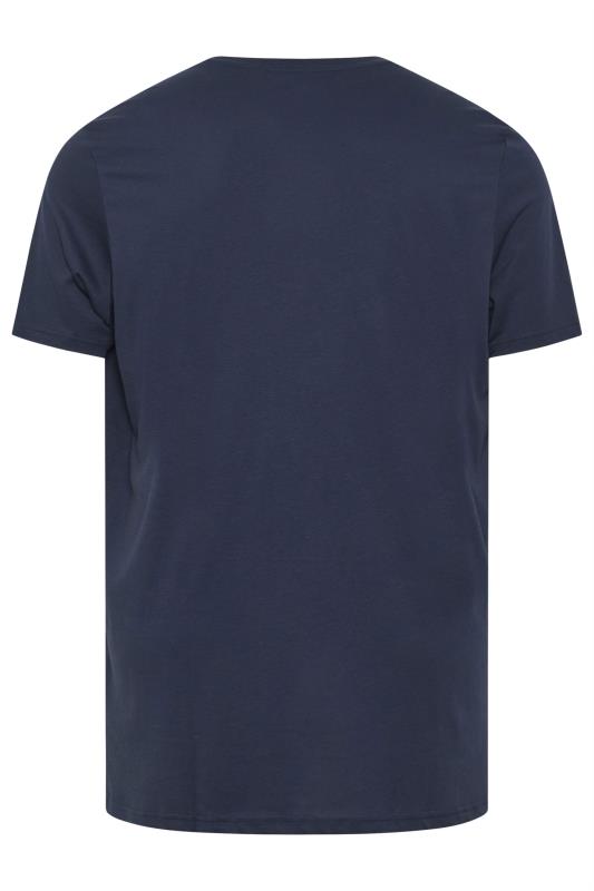 BEN SHERMAN Big & Tall Indigo Blue London Printed T-Shirt | BadRhino 4