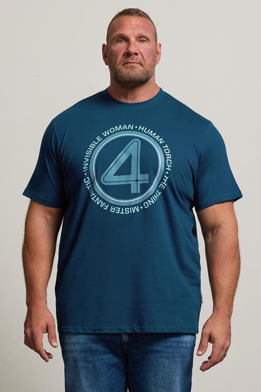 Men's  BadRhino Big & Tall Blue Fantastic 4 Graphic T-Shirt