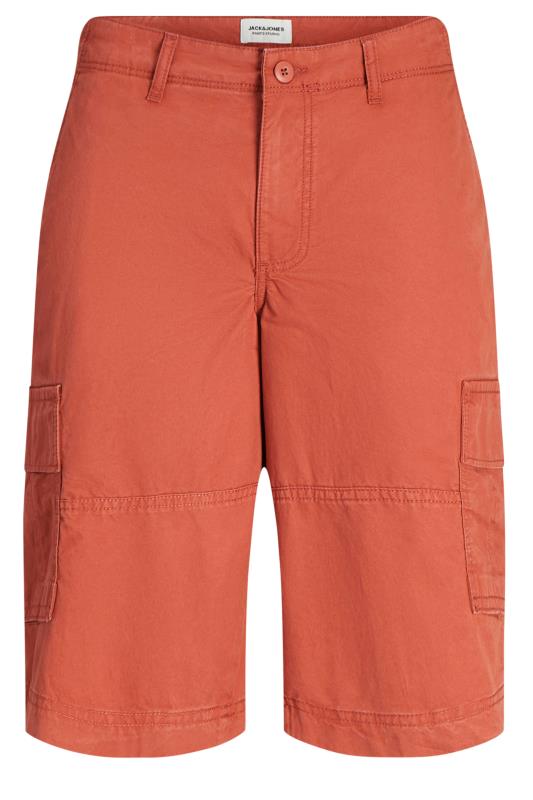 JACK & JONES Big & Tall Orange Cargo Shorts | BadRhino 1