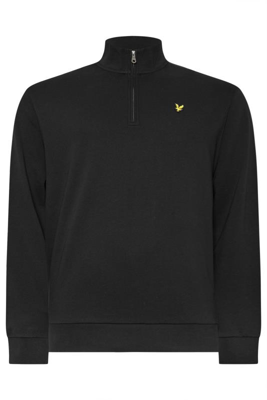 LYLE & SCOTT Big & Tall Black Loopback Quarter Zip Sweatshirt | BadRhino 3