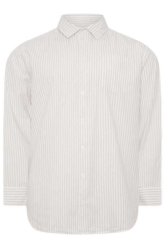 Men's  JACK & JONES Big & Tall White & Green Striped Poplin Shirt