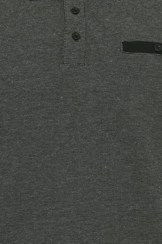 KAM Black Dobby Pique Polo Shirt | BadRhino 2