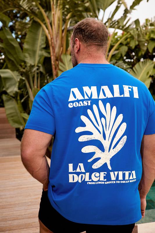  BadRhino Big & Tall Blue Amalfi Coast Graphic T-Shirt