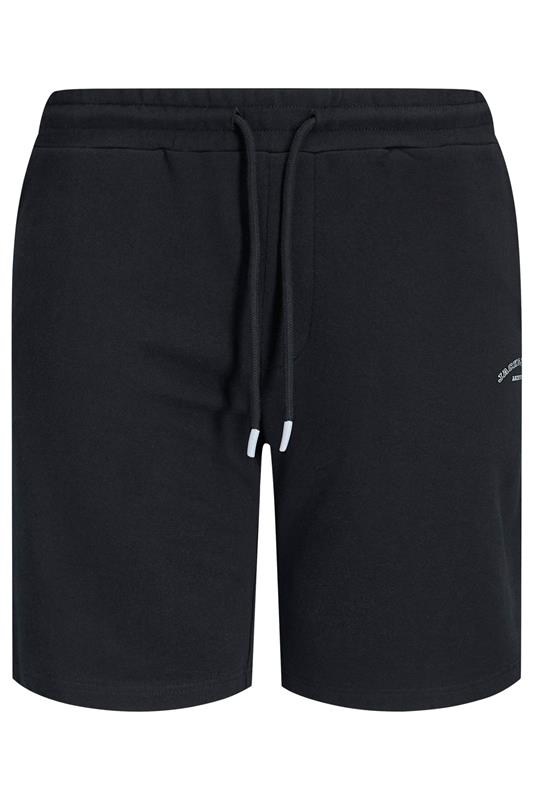 JACK & JONES Big & Tall Black Sweat Shorts | BadRhino 2