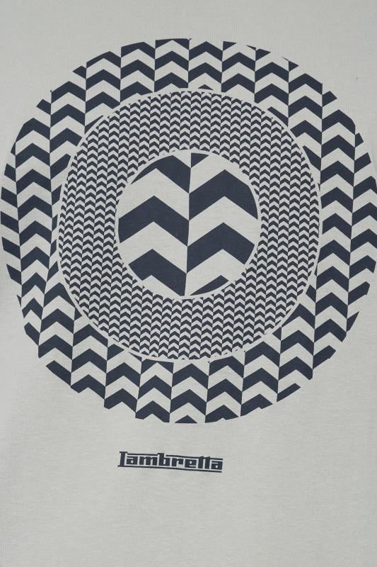 LAMBRETTA Big & Tall Grey Chevron Target T-Shirt | BadRhino 3