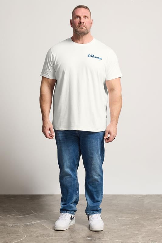 BadRhino Big & Tall Off White Ibiza Paradise Graphic T-Shirt | BadRhino 4