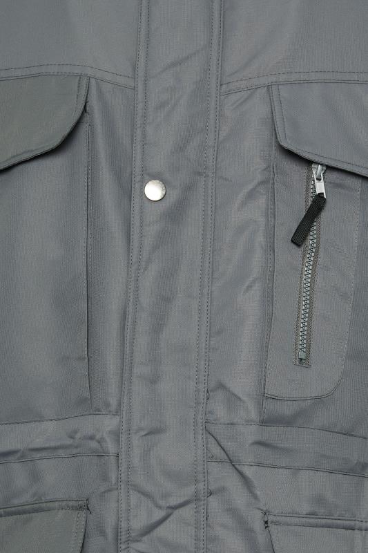 BadRhino Big & Tall Navy Blue Fleece Lined Hooded Coat | BadRhino 3