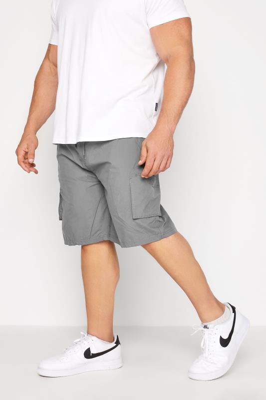 Men's  D555 Big & Tall Grey Cargo Shorts