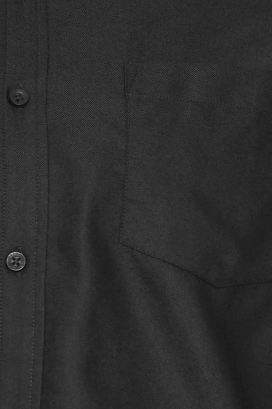 BadRhino Big & Tall Premium Black Long Sleeve Oxford Cotton Shirt 2