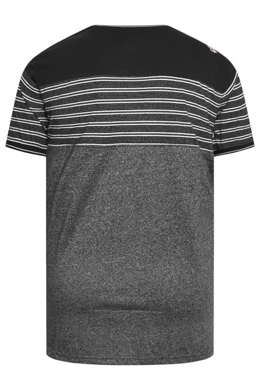 D555 Big & Tall Black Stripe Print T-Shirt | BadRhino 4