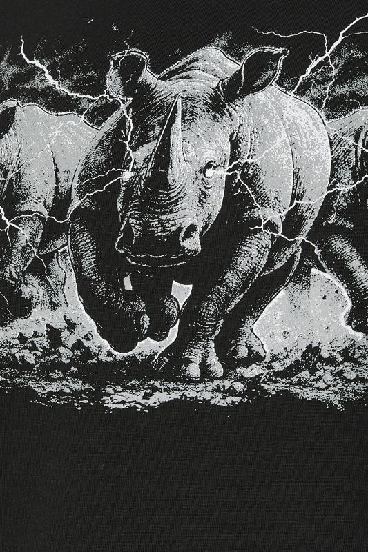 BadRhino Big & Tall Black Extra Long Rhino Graphic T-Shirt | BadRhino 3