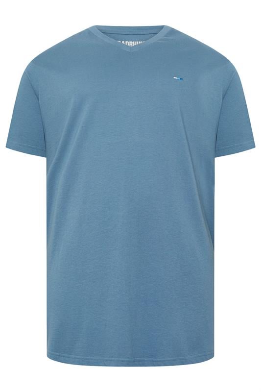 BadRhino Big & Tall Navy Blue 5 Pack Extra Long V-Neck T-Shirts | BadRhino 5
